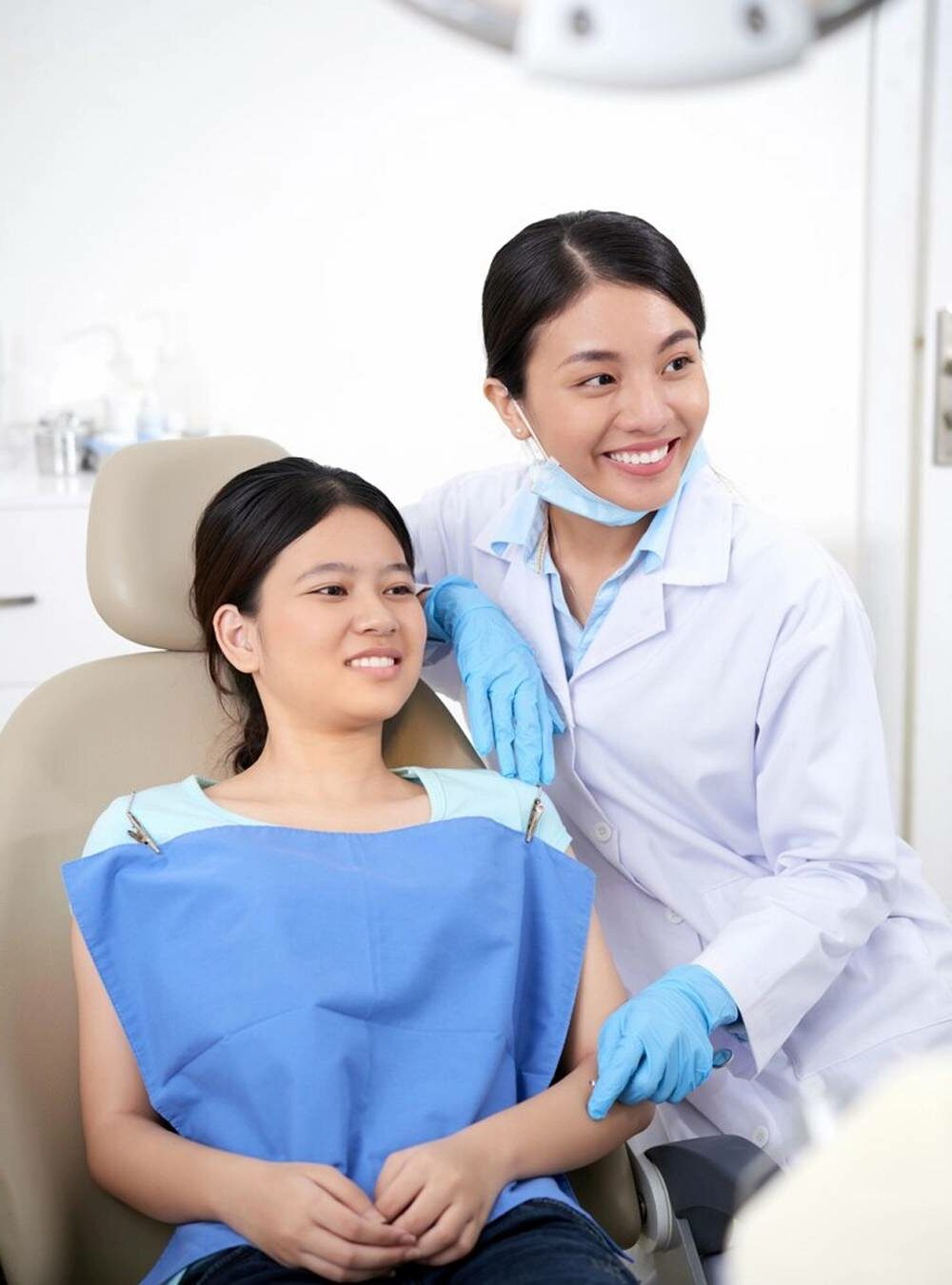 لبخند بیمار پس از درمان